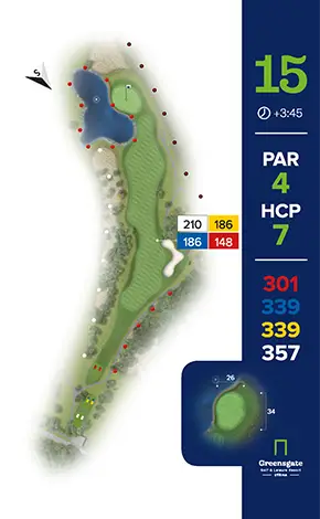 Greensgate Golf & Leisure Resort - Birdie karta 17