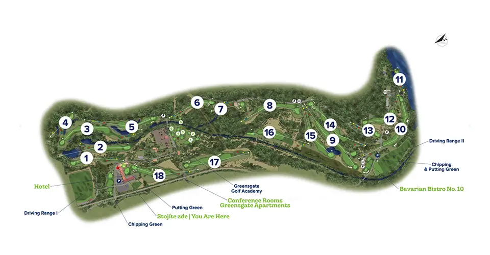 Greensgate Golf & Leisure Resort | Mapa hřiště